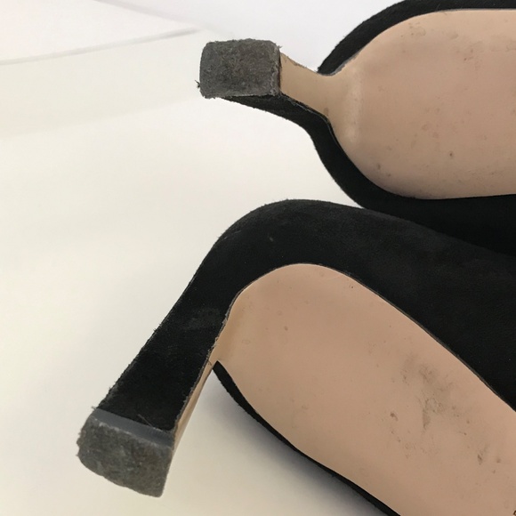 STUART WEITZMAN Black Suede Sock Boots Rapture Pointed Toe Size 8 Heels - Picture 13 of 16